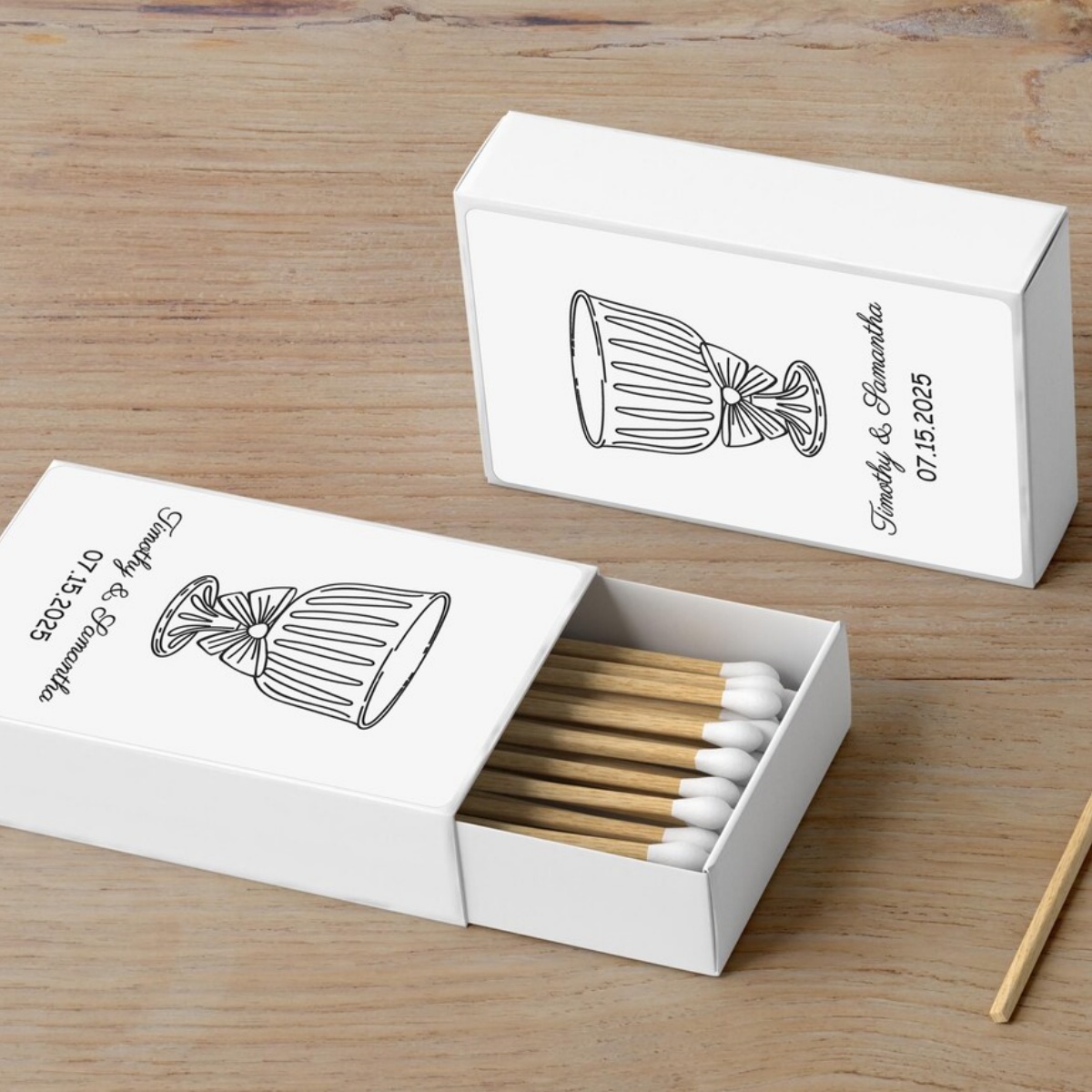 Champagne Tower Set - Персонализированный спичечный ящик - Набор спичечных