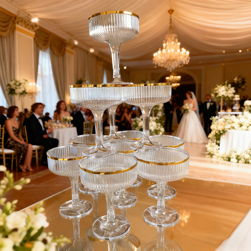 4-6 уровневая акриловая башня  – обзор и цена Champagne Tower Set