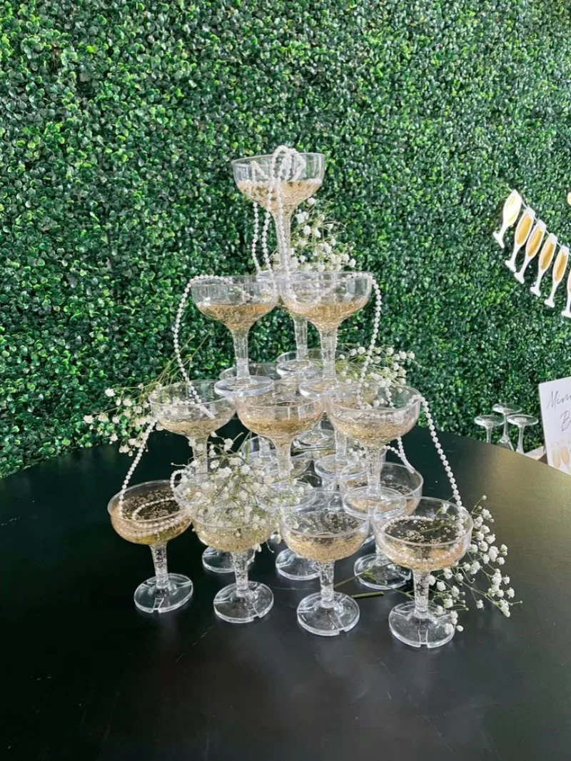 Набор из 20-60 акриловых бокал – обзор и цена Champagne Tower Set