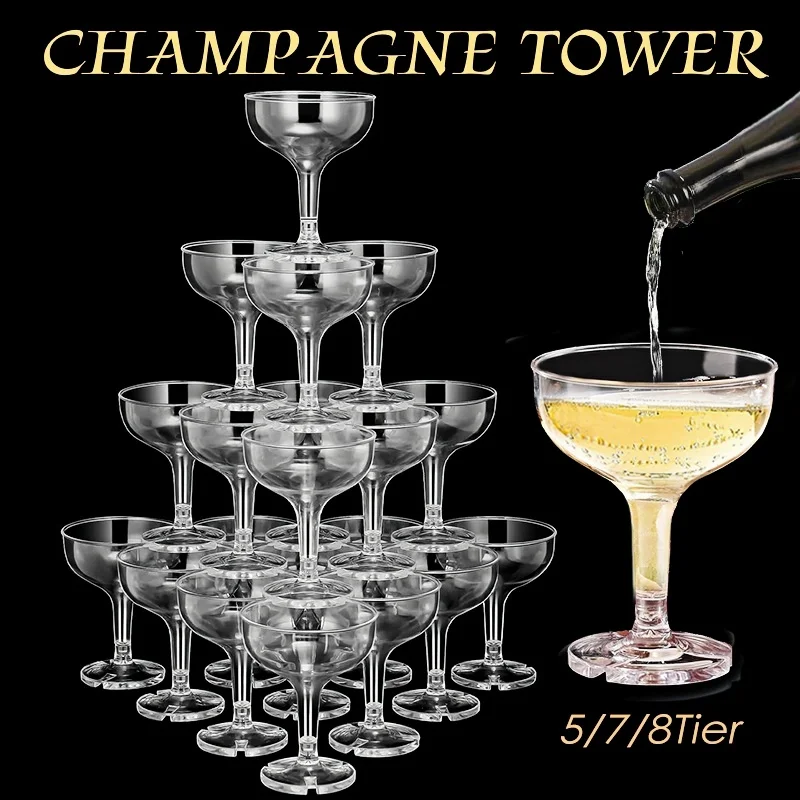 Многоярусная башня из пластико – обзор и цена Champagne Tower Set